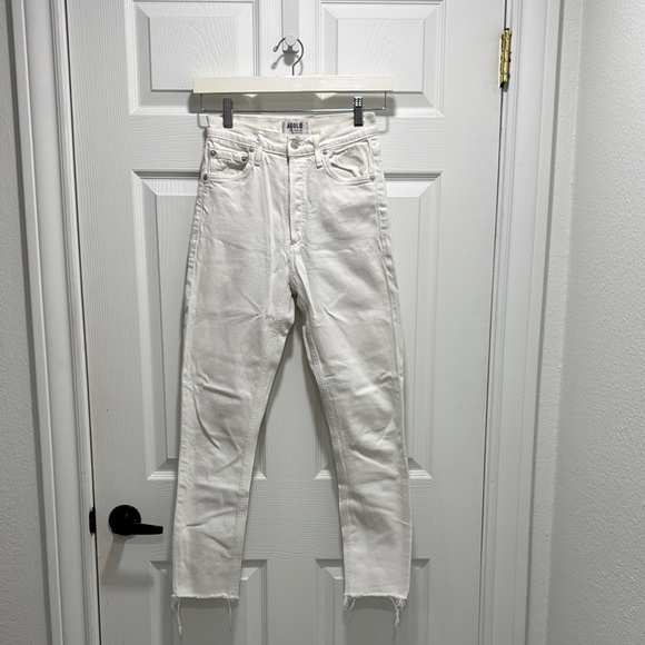 White Agolde High-Waisted Jeans - Picture 1 of 5